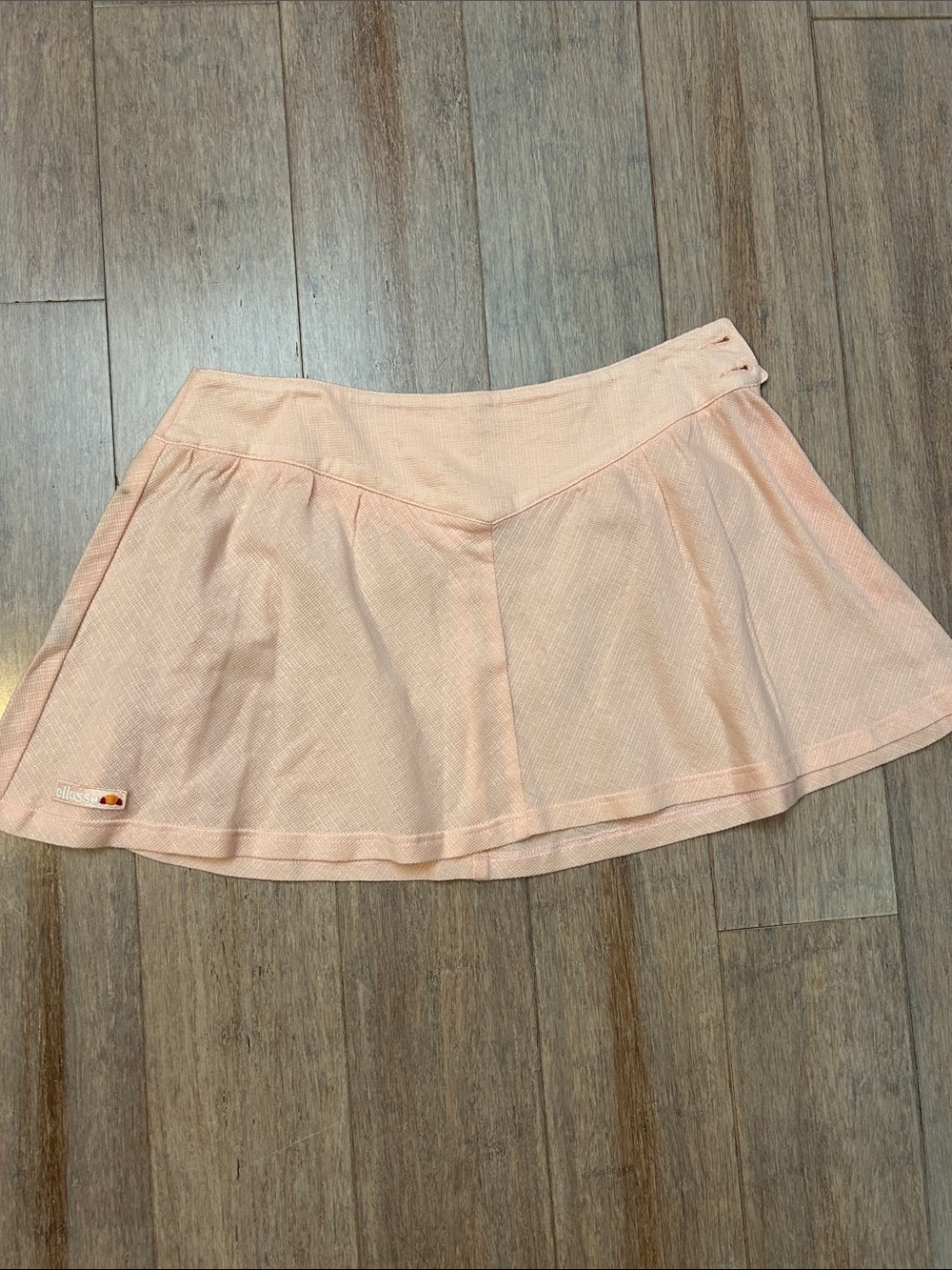 VTG Ellesse Cotton Peach Tennis Skirt waist 30” Made in Italy US 10